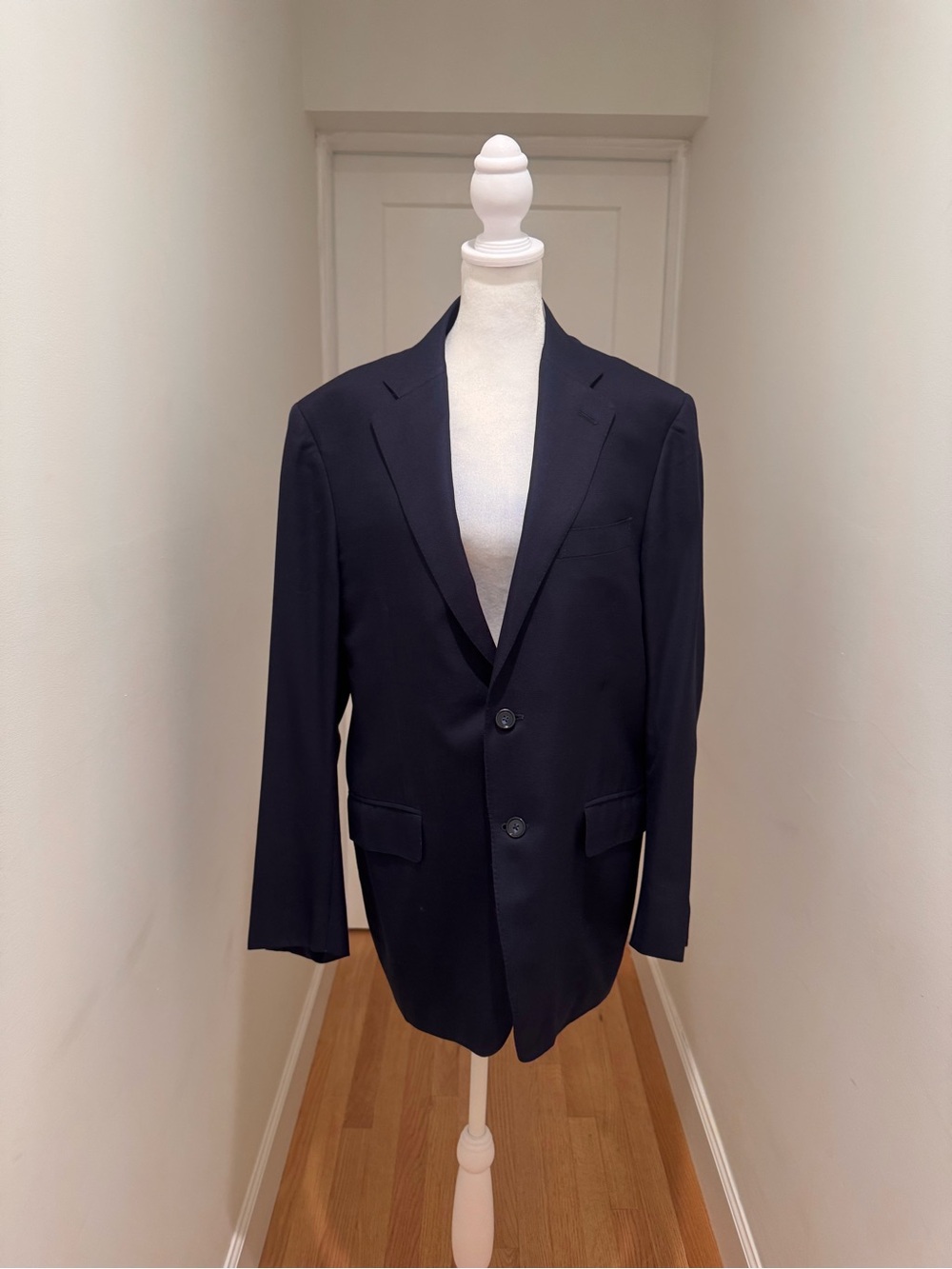 Canali Dark Navy Two-Button Blazer